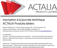 journée technique actalia produits laitiers 2021